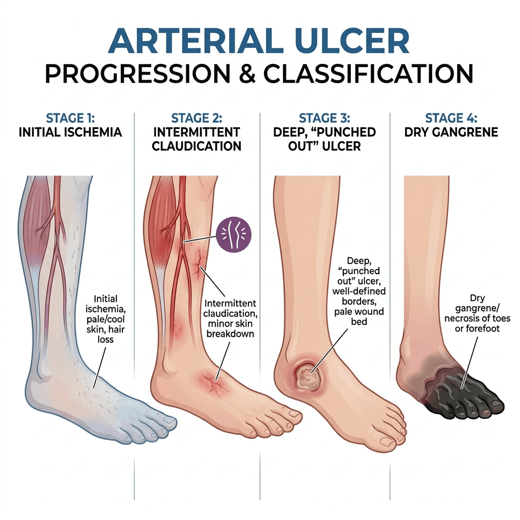 Arterial Ulcers diagram